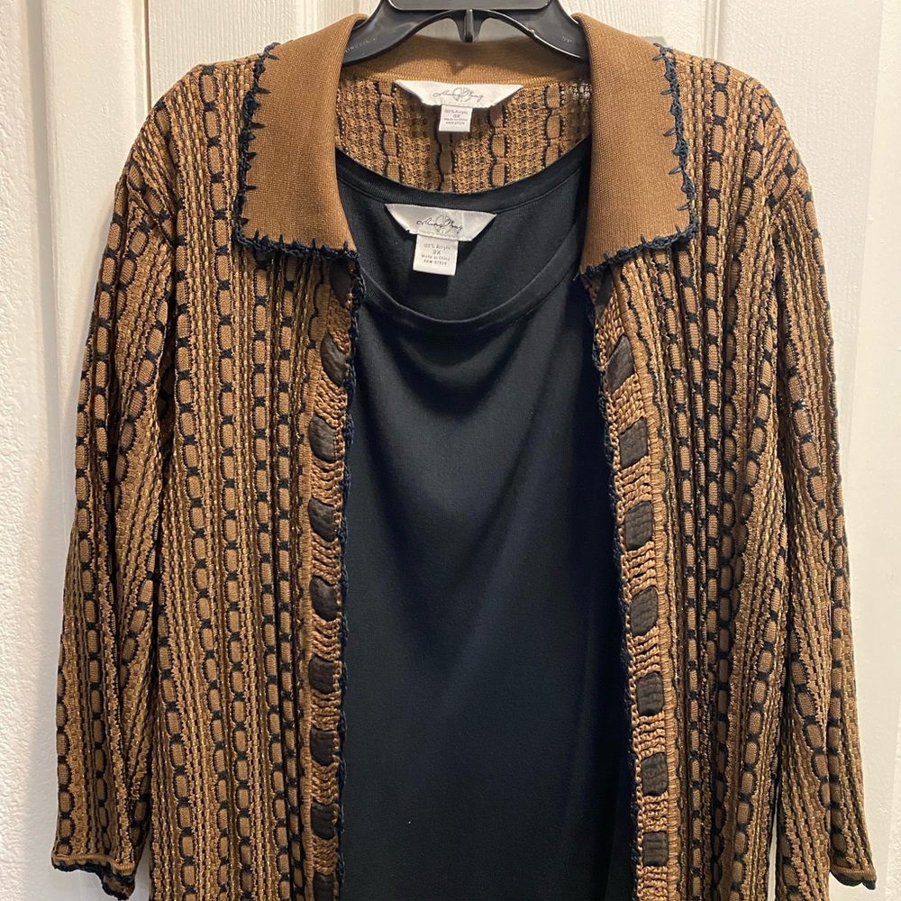 Ming Wang Cardigan and Tank Top